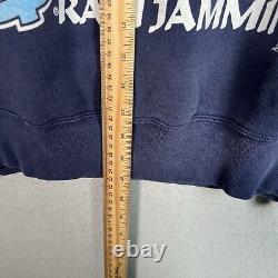 Sweatshirt vintage des années 90 North Carolina Tar Heels Taille adulte L Bleu Col rond pour hommes