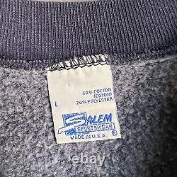 Sweatshirt vintage des années 90 North Carolina Tar Heels Taille adulte L Bleu Col rond pour hommes
