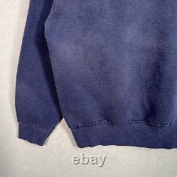 Sweatshirt vintage des années 90 North Carolina Tar Heels Taille adulte L Bleu Col rond pour hommes