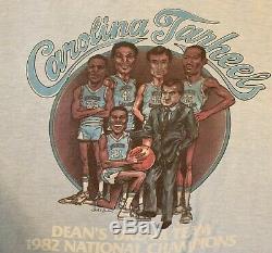 T-shirt De Rêve De L'équipe De Rêve Des Talons De La Caroline Du Nord 1982 Michael Jordan James Worthy