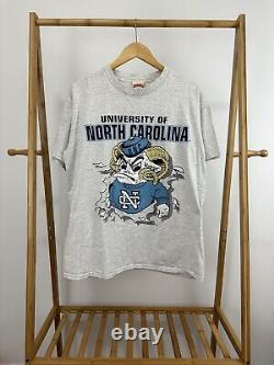 T-shirt RARE VTG UNC Carolina Tar Heels Breakthrough Nutmeg Taille XL USA