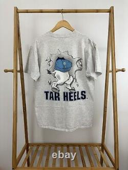 T-shirt RARE VTG UNC Carolina Tar Heels Breakthrough Nutmeg Taille XL USA