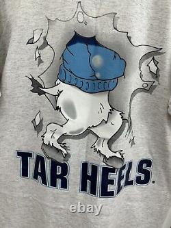 T-shirt RARE VTG UNC Carolina Tar Heels Breakthrough Nutmeg Taille XL USA
