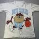 T-shirt De Basketball Vintage 1993 Unc Tar Heels Looney Tunes Taz Taille S