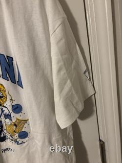 T-shirt vintage années 80 Tar Heels UNC basketball NCAA blanc taille XL rare
