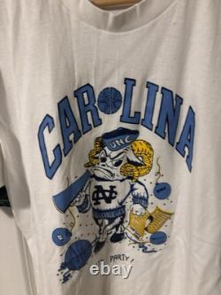 T-shirt vintage années 80 Tar Heels UNC basketball NCAA blanc taille XL rare