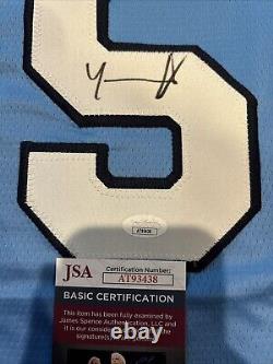 Tar Heels de la Caroline du Nord - Maillot dédicacé par Armando Bacot avec certificat d'authenticité de JSA UNC