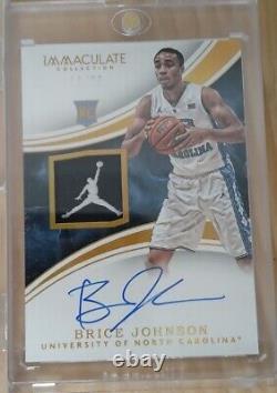 Trésors nationaux Brice Johnson Lot d'autographes Immaculate Jumpman UNC Tar Heels