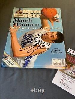 Tyler Hansbrough a signé Sports Illustrated sans étiquette NL UNC Tar Heels Jsa Coa