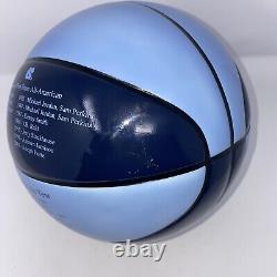 UNC Tar Heels Championnat de basket-ball Trophée en verre Ballon Michael Jordan RARE