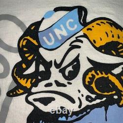 Unc North Carolina Tar Talons Vintage Nike T Shirt USA Rare Jordan 90s Gray Tag
