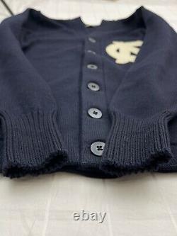 Unc Tar Talons King Sportswear Vintage 1950 Signé Laine Blue Button Cardigan USA