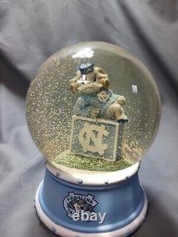 Université UNC North Carolina Tar Heels Rameses Chanson de combat Boule à neige Rare Vtg