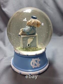 Université UNC North Carolina Tar Heels Rameses Chanson de combat Boule à neige Rare Vtg