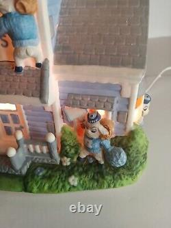 Université de Caroline du Nord 2003 - Porcelaine éclairée slave GO TAR HEELS House UNC