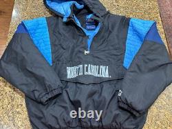 VESTE PUFFER NOIRE ET BLEUE VTG STARTER UNC TAR HEELS XL Détails
