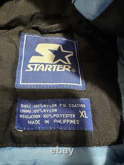 VESTE PUFFER NOIRE ET BLEUE VTG STARTER UNC TAR HEELS XL Détails