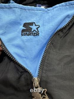 VESTE PUFFER NOIRE ET BLEUE VTG STARTER UNC TAR HEELS XL Détails