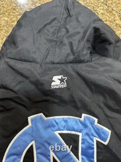 VESTE PUFFER NOIRE ET BLEUE VTG STARTER UNC TAR HEELS XL Détails