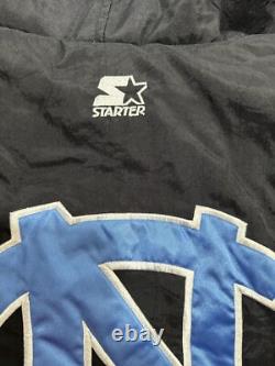 VESTE PUFFER NOIRE ET BLEUE VTG STARTER UNC TAR HEELS XL Détails
