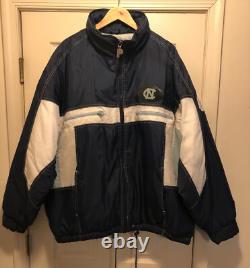 VESTE PUFFER PRO PLAYER UNC TAR HEELS NCAA 90s VTG 2x