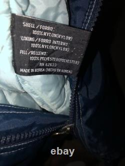VESTE PUFFER PRO PLAYER UNC TAR HEELS NCAA 90s VTG 2x
