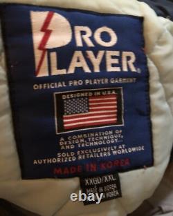 VESTE PUFFER PRO PLAYER UNC TAR HEELS NCAA 90s VTG 2x