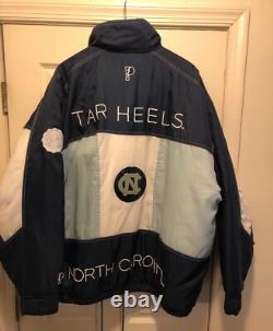 VESTE PUFFER PRO PLAYER UNC TAR HEELS NCAA 90s VTG 2x