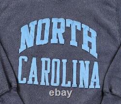 VTG Champion années 90 North Carolina UNC Tar Heels Reverse Weave Sweatshirt Bleu XL