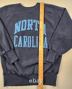 VTG Champion années 90 North Carolina UNC Tar Heels Reverse Weave Sweatshirt Bleu XL