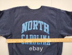 VTG Champion années 90 North Carolina UNC Tar Heels Reverse Weave Sweatshirt Bleu XL