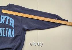 VTG Champion années 90 North Carolina UNC Tar Heels Reverse Weave Sweatshirt Bleu XL