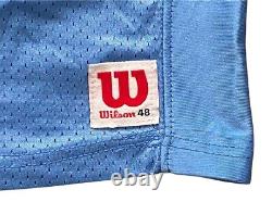 VTG années 90 DWIGHT HOLLIER NORTH CAROLINA TAR HEELS MAILLOT ÉMIS PAR WILSON 48