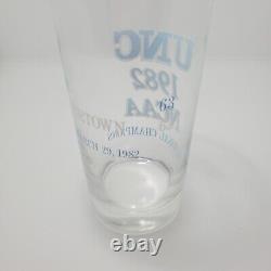 Verre vintage 1982 UNC champions nationaux Caroline du Nord Michael Jordan