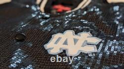 Veste Bomber Femme Mitchell & Ness North Carolina Tar Heels S Paillettes NWT
