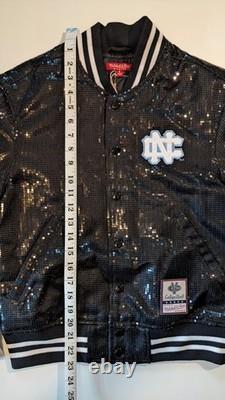 Veste Bomber Femme Mitchell & Ness North Carolina Tar Heels S Paillettes NWT