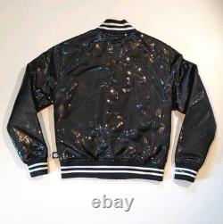 Veste Bomber Femme Mitchell & Ness North Carolina Tar Heels S Paillettes NWT