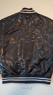 Veste Bomber Femme Mitchell & Ness North Carolina Tar Heels S Paillettes NWT