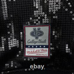Veste Femme M Moyenne UNC Tar Heels Mitchell & Ness NCAA Noire Paillettes NWT