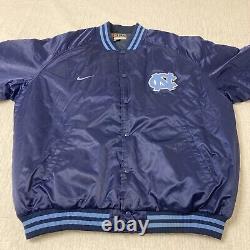 Veste Nike pour hommes de l'Université de North Carolina UNC Tar Heels en satin 3XL Snap