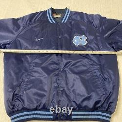 Veste Nike pour hommes de l'Université de North Carolina UNC Tar Heels en satin 3XL Snap