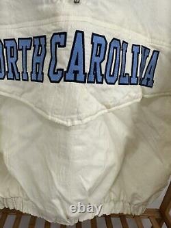 Veste VTG UNC Carolina Tar Heels Rameses Puffer Majestic RARE Coloris Taille L