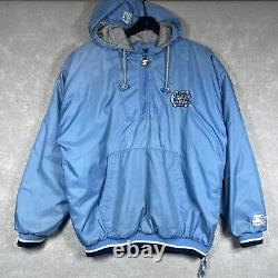 Veste Vintage Starter North Carolina Tar Heels pour homme taille M bleue demi-zip UNC