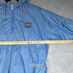Veste Vintage Starter North Carolina Tar Heels pour homme taille M bleue demi-zip UNC