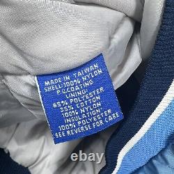 Veste Vintage Starter North Carolina Tar Heels pour homme taille M bleue demi-zip UNC