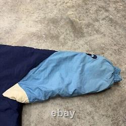 Veste à capuche matelassée Nike UNC Tarheels de Caroline du Nord des années 90, zip intégral, taille XL