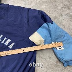 Veste à capuche matelassée Nike UNC Tarheels de Caroline du Nord des années 90, zip intégral, taille XL