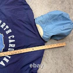 Veste à capuche matelassée Nike UNC Tarheels de Caroline du Nord des années 90, zip intégral, taille XL