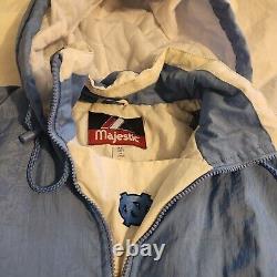 Veste à demi-zip Vintage Majestic North Carolina UNC Tar Heels taille XL