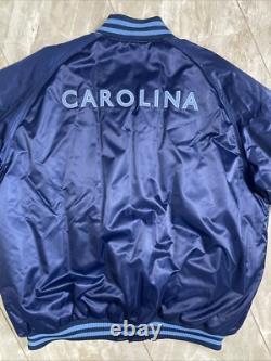 Veste bomber en satin vintage des années 90 Nike North Carolina UNC Tar Heels Taille XXL pour homme